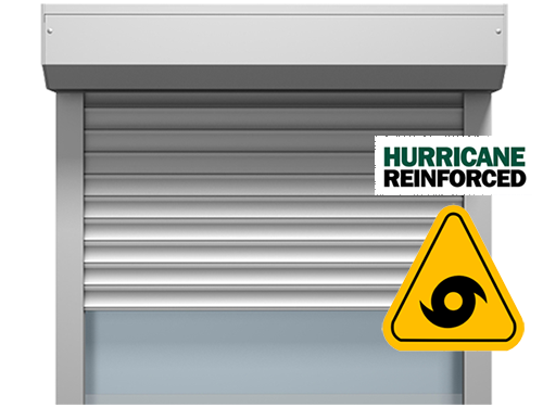 Hurricane-rated roll shutters installed on Gulf Coast home