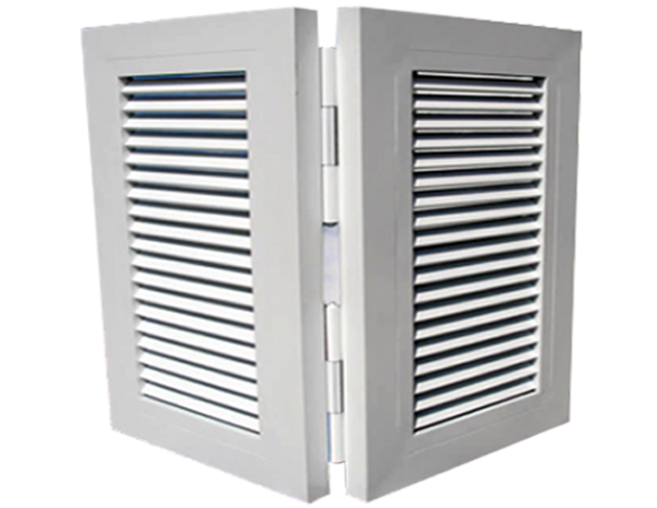 Colonial storm shutters framing front windows