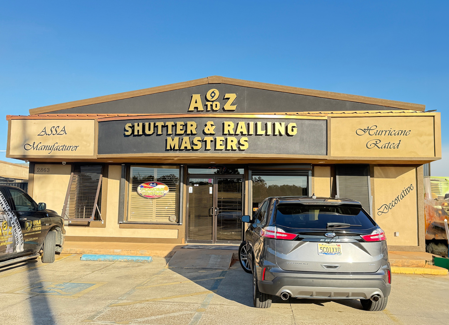 A-to-Z Shutter Masters building in Foley, Alabama