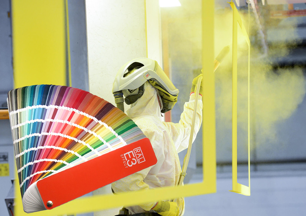 Powder coating process for hurricane shutters